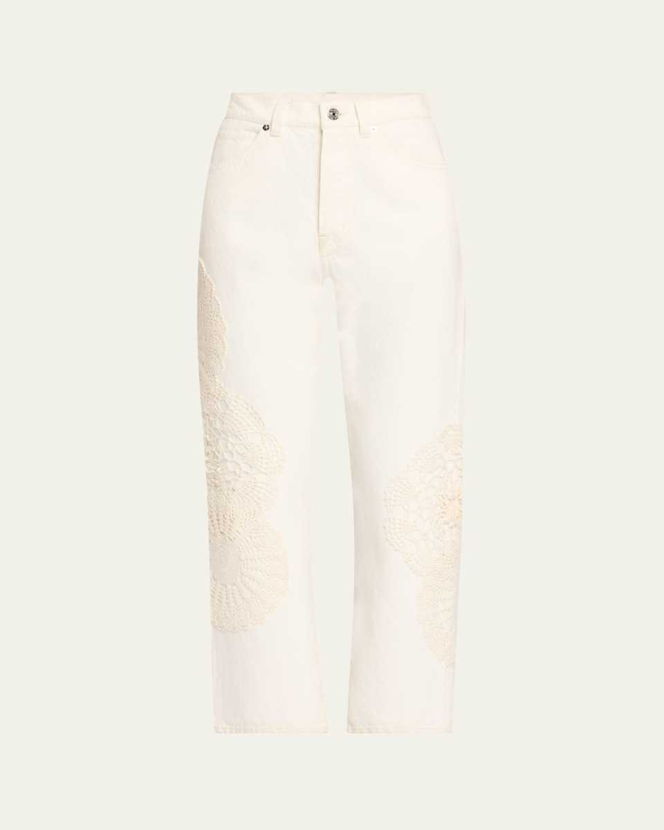 The Crochet Vertical Crop Jeans